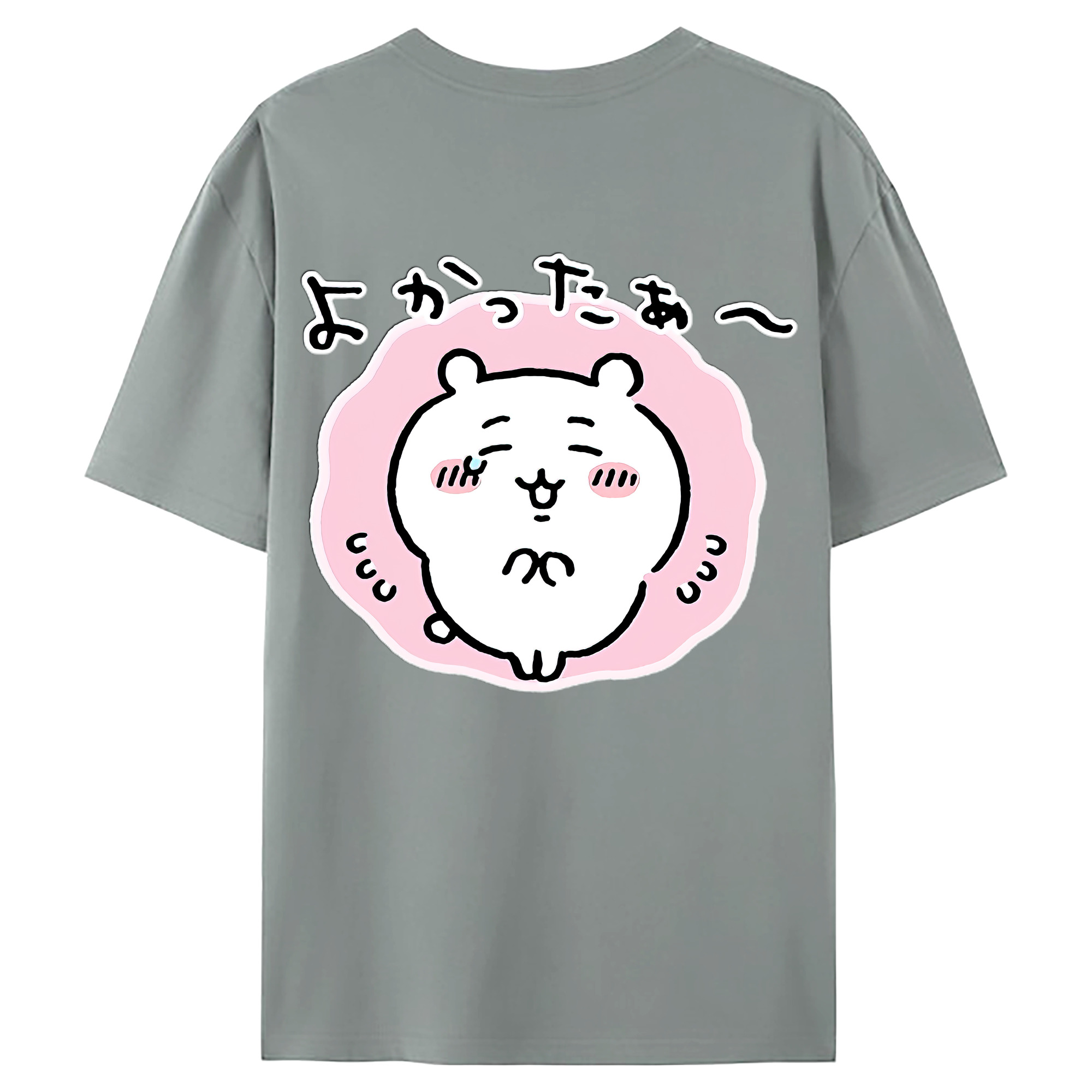 （画像用） ちいかわ ちいかわ Chii-kawa chiikawa 綿100％ メンズ半袖Tシャツ（バックプリント） 通気性